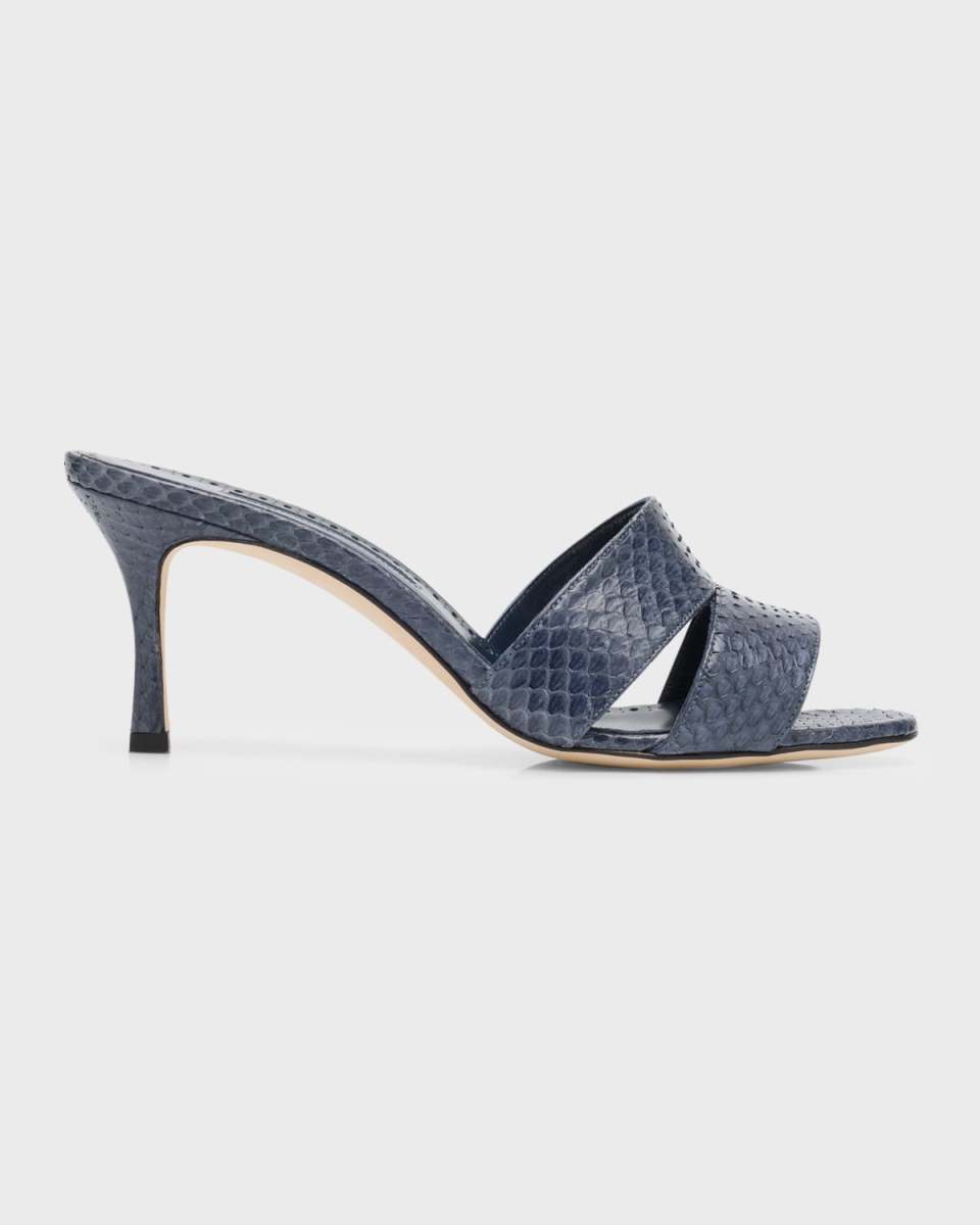 Iacopo Snakeskin Mule Sandals